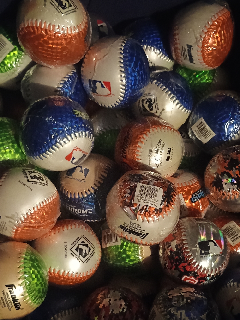 Franklin Soft Strike Chrome Chrome Baseball Lot of 12  **Random Colors**